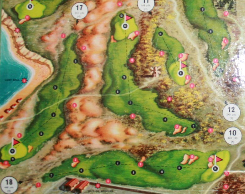 A photograph of the Par Golf board game; note how a version of the Road Hole is its eighteenth.